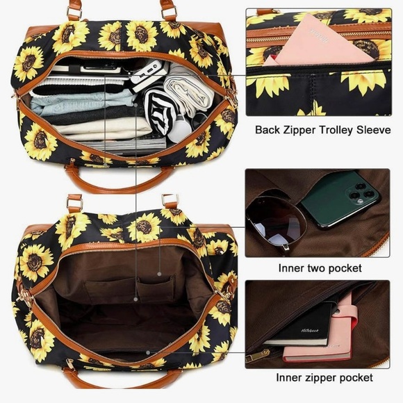 Weekender Duffel Bag Sunflower-Black - Picture 5 of 7